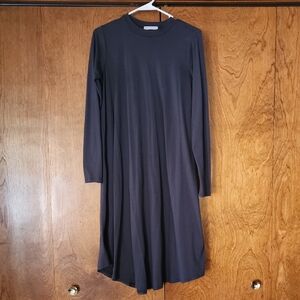 Elegant Long Sleeve Black Dress